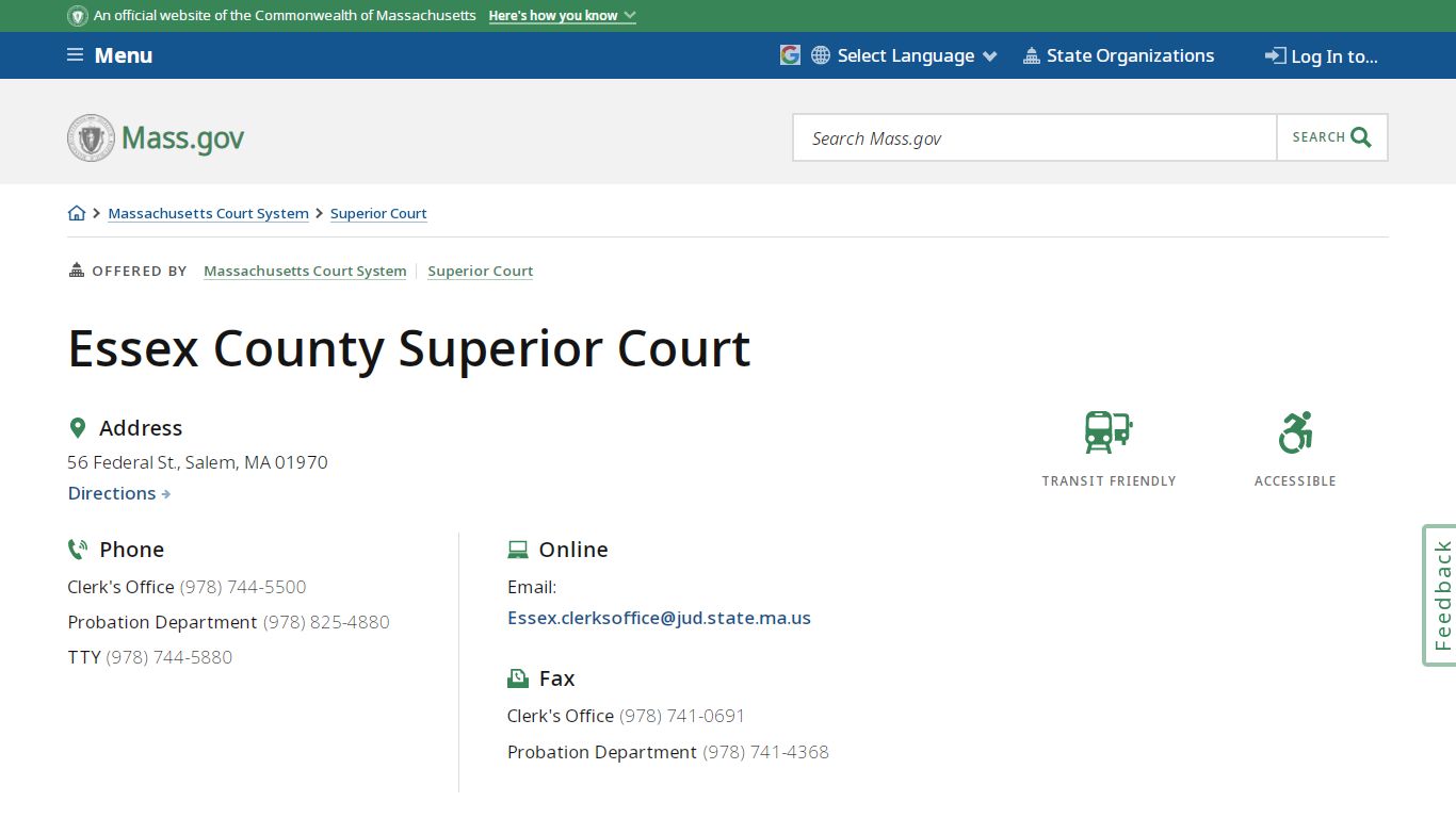 Essex County Superior Court | Mass.gov