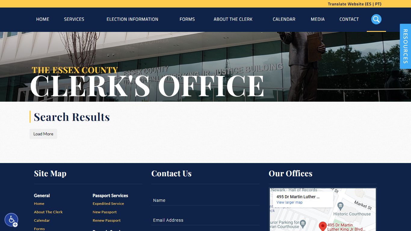 The Essex County Clerk's Office - Search Results